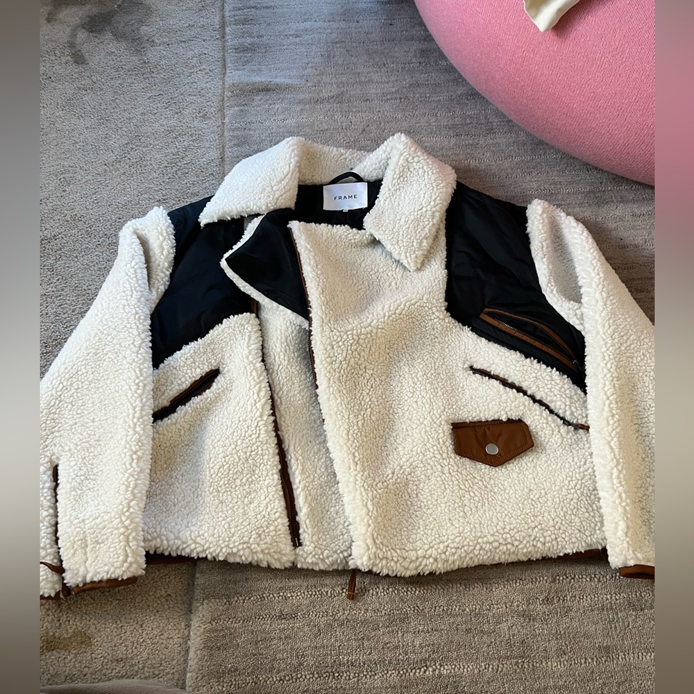Fleece Mix Aviator Jacket